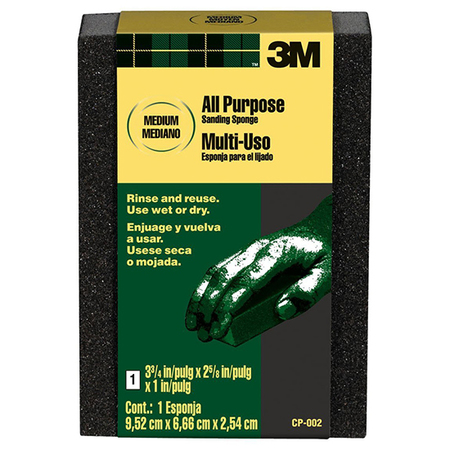 3M 3-3/4" x 2-5/8" x 1" Pro-Pak Sponge, Medium CP002